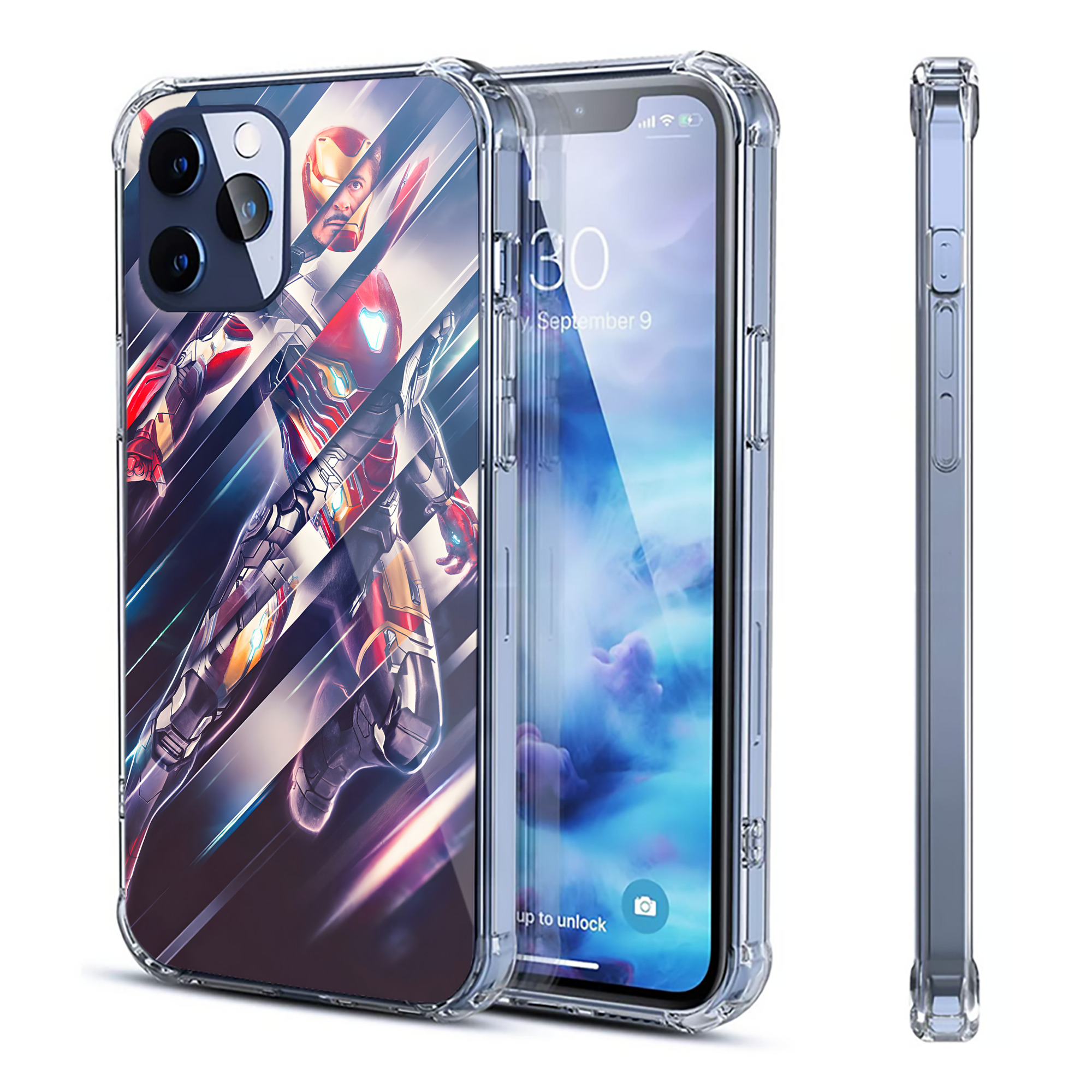 （画像用） アベンジャーズ The Avengers 【iPhone 12シリーズ対応】透明スマホケース（クリアソフトケース）